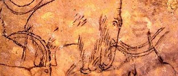 Mammoth painting in Rouffignac cave